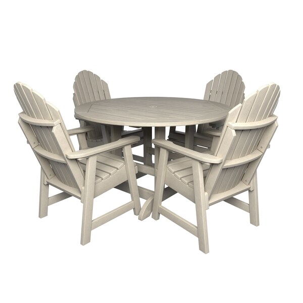 Highwood Usa Hamilton 5pc Round Outdoor Patio Furniture Dining Set AD-DNA48-WAE - main